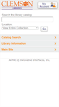 Mobile Screenshot of libcat.clemson.edu