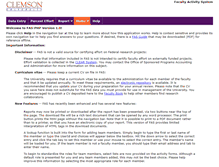 Tablet Screenshot of fas.app.clemson.edu